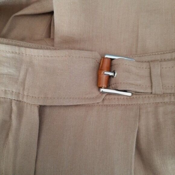 LUISA SPAGNOLI Linen Blend Light Dress Pants Tan Sz S | Eur 42 - Picture 10 of 10